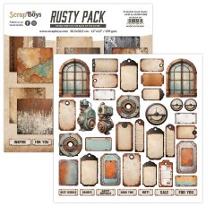 SB-RUPA-08 Paper set 30,5x30,5 cm Scrap Boys -Rusty Pack