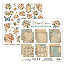 SB-VIEL-08 Paper set 30,5x30,5 cm Scrap Boys -Vintage Elegance