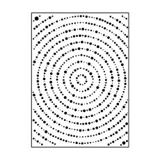 100605-346 Vaessen Creative • Embossing Folder 10,7x14,6cm-Tree Ring Dots