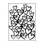 100605-348 Vaessen Creative • Embossing Folder 10,7x14,6cm- Hearts