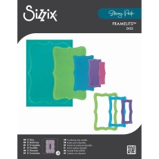 666847  Sizzix •Framelits Die Set 8pcs -  Reversed Doris Dotted Top Note by Stacey Park