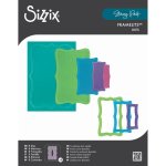 666847 Sizzix •Framelits Die Set 8pcs - Reversed Doris Dotted Top Note by Stacey Park