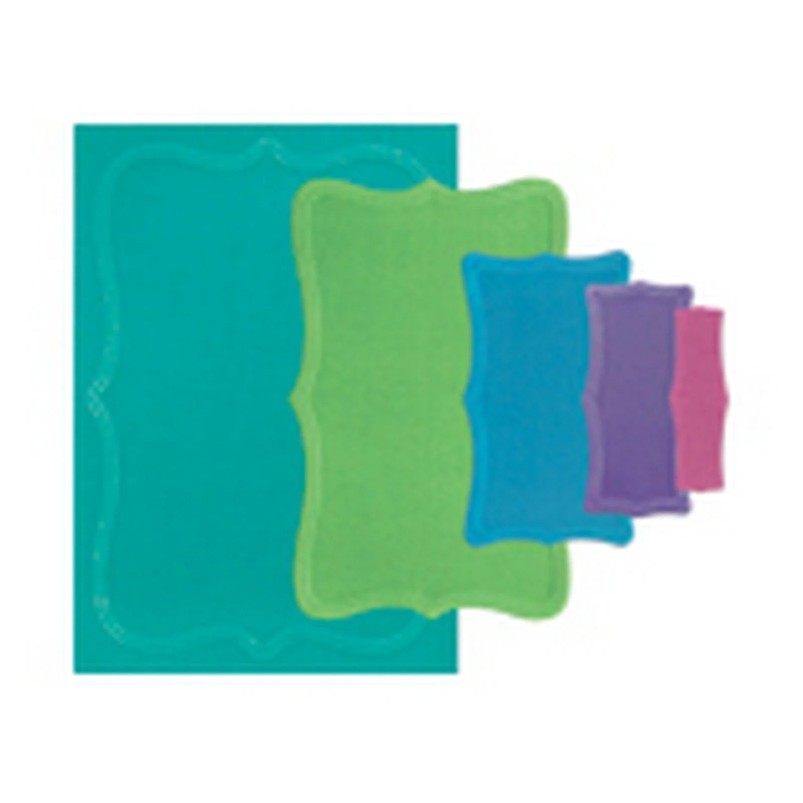 666847 Sizzix •Framelits Die Set 8pcs - Reversed Doris Dotted Top Note by Stacey Park