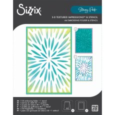 666892 Sizzix • 3-D TIEF & A6 Stencil Burst of Bright by Stacey Park