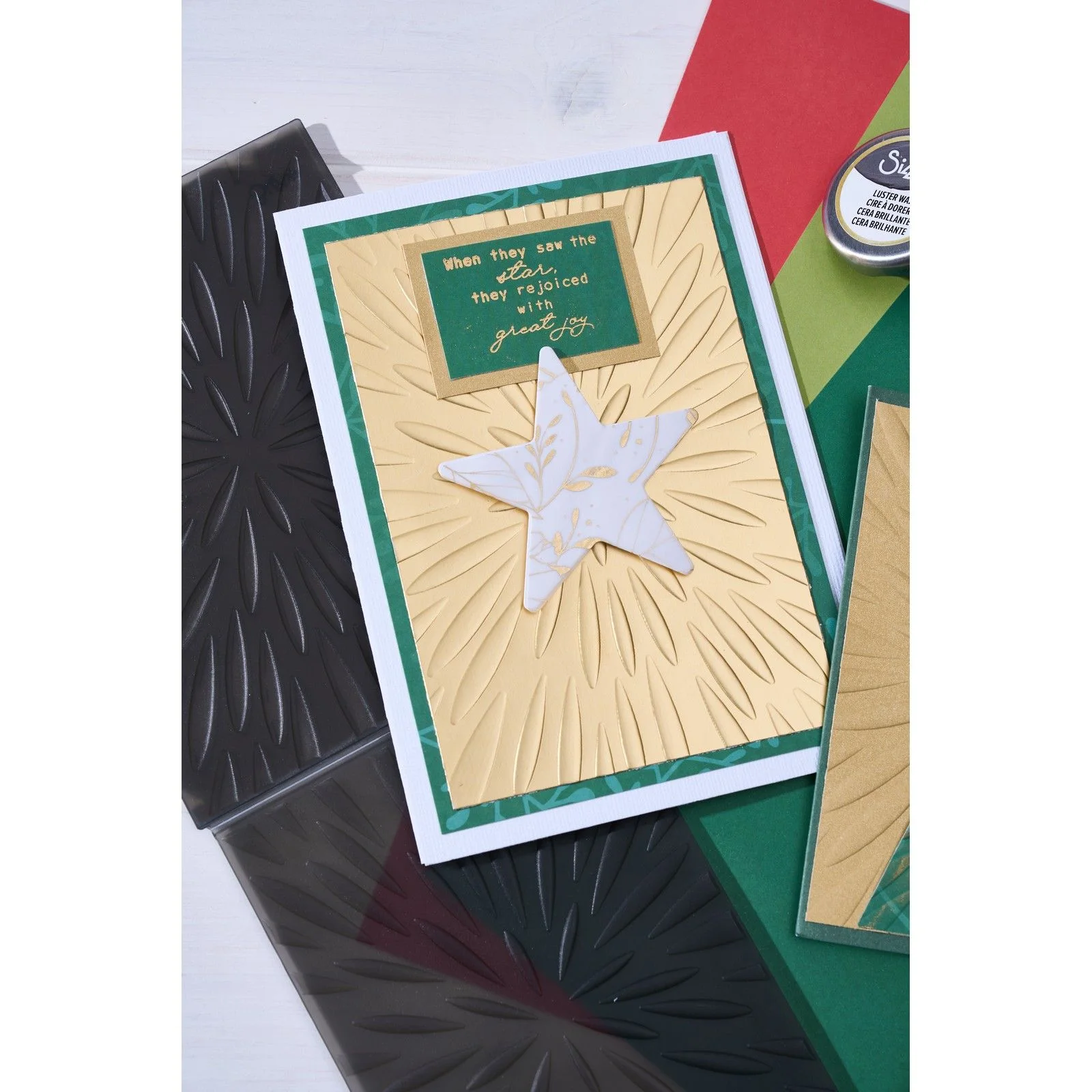 666892 Sizzix • 3-D TIEF & A6 Stencil Burst of Bright by Stacey Park