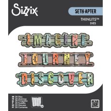 666905 Sizzix • Thinlits Die Set 28pcs Word Wafers #1 by Seth Apter