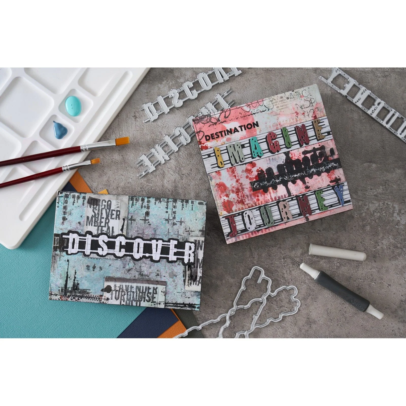 666905 Sizzix • Thinlits Die Set 28pcs Word Wafers #1 by Seth Apter