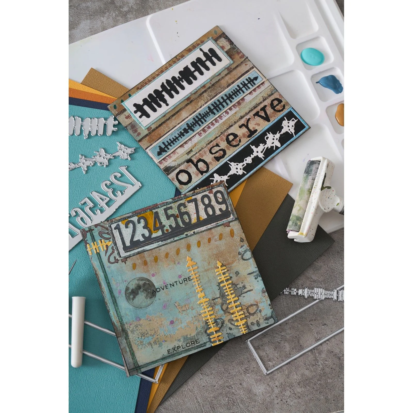 666906 Sizzix • Thinlits Die Set 7pcs Borderlines by Seth Apter