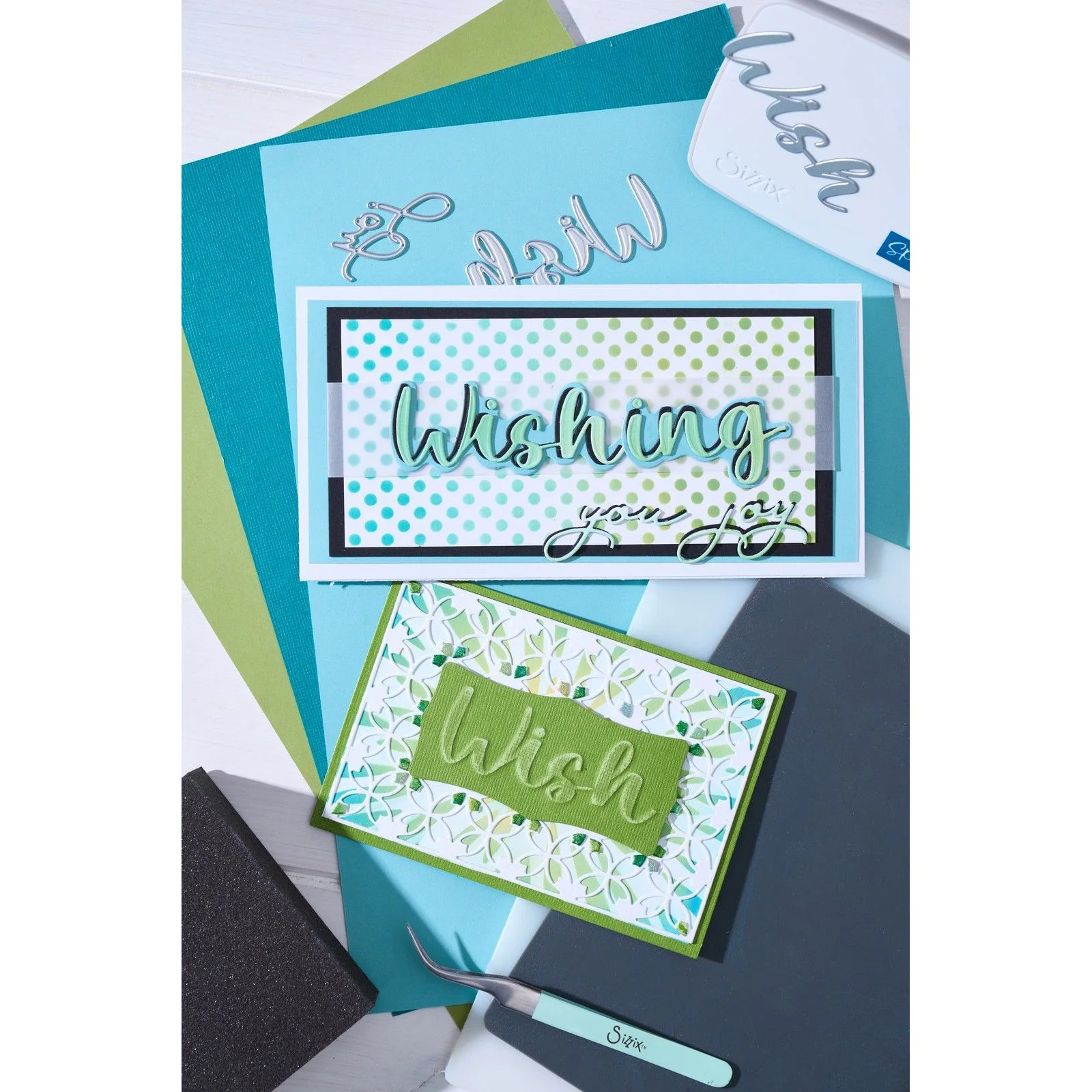 666891 Sizzix • 3-D TIEF & A6 Stencil Rock the Dots by Stacey Park