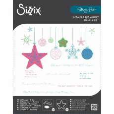 666896 Sizzix • A5 Clear Stamp Set 25pcs & 1pcs Framelits Holiday Bits and Bobs by Stacey Park