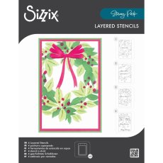 666903 Layered A6 Stencil 4pcs A Wreath in Time by Stacey Park