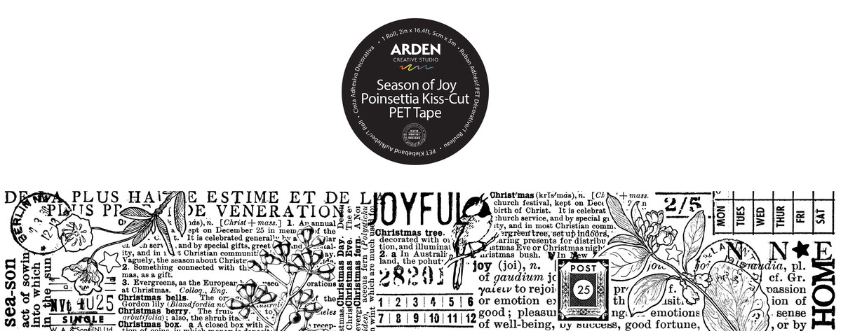 ACSCT0006 Season of Joy Journal PET Tape Continuous (5cmx5m)