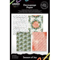 ACSDP0002 Season of Joy 6x8 Inch Decoupage Paper