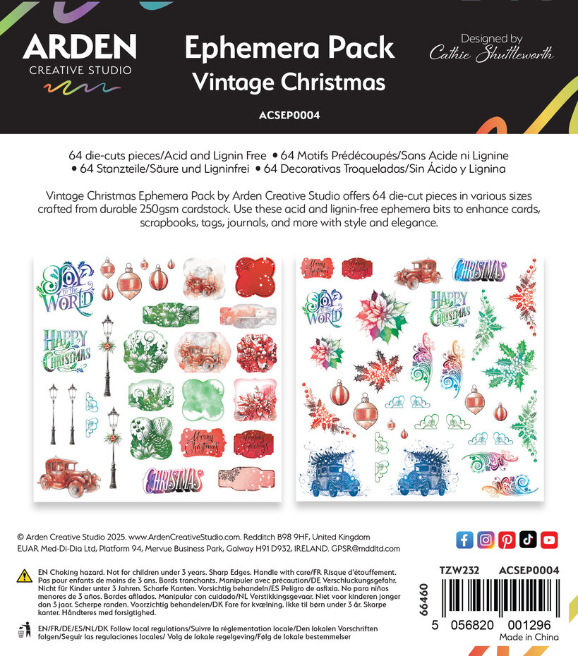 ACSEP0004 Vintage Christmas Ephemera Pack (112pcs)