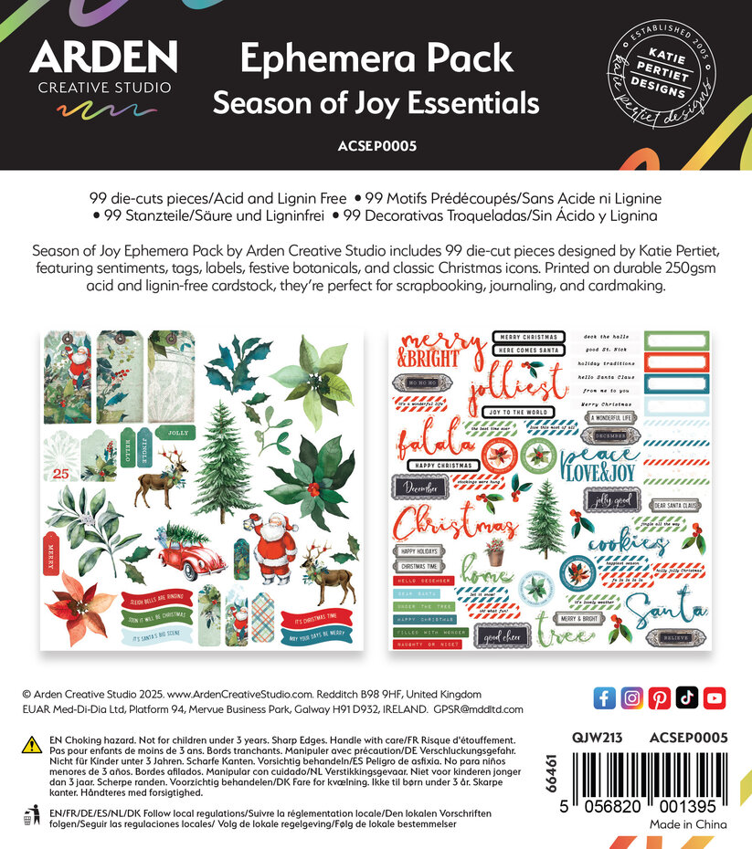 ACSEP0005 Season of Joy Essentials Ephemera Pack (99pcs)