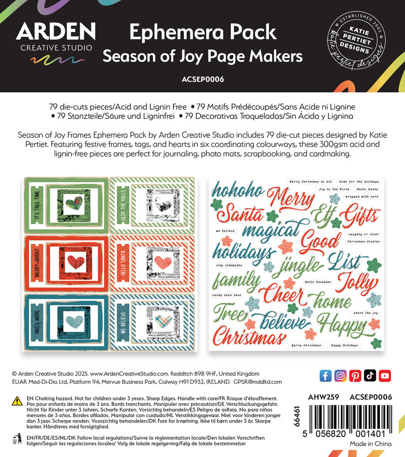 ACSEP0006 Season of Joy Page Makers Ephemera Pack (79pcs)