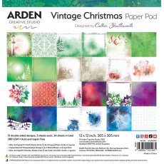 ACSPP0007 Vintage Christmas 12x12 Inch Paper Pad