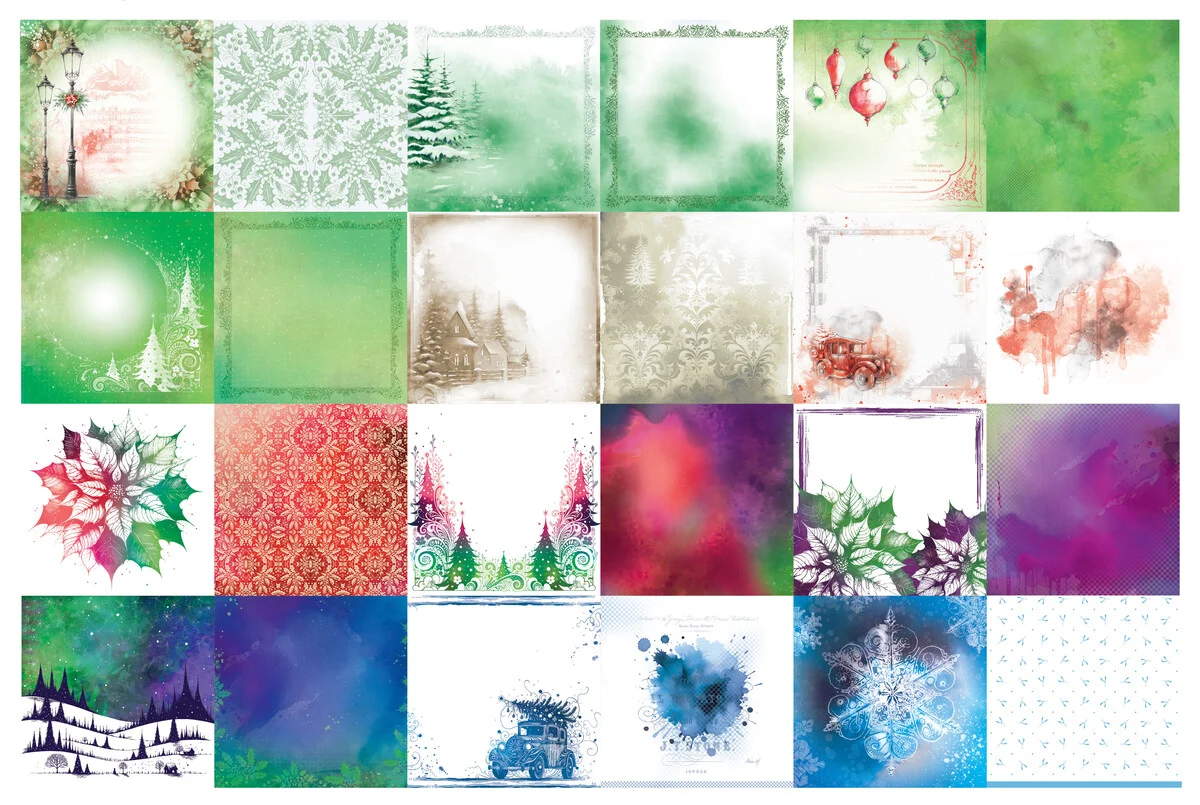 ACSPP0007 Vintage Christmas 12x12 Inch Paper Pad