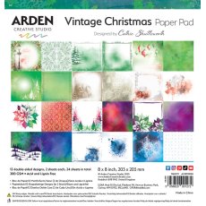 ACSPP0008 Vintage Christmas 8x8 Inch Paper Pad 