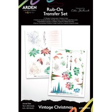 ACSRO0003 Vintage Christmas 6x8 Inch Rub-On Transfer Set