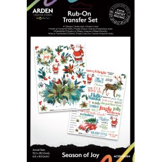 ACSRO0004 Season of Joy 6x8 Inch Rub-On Transfer Set