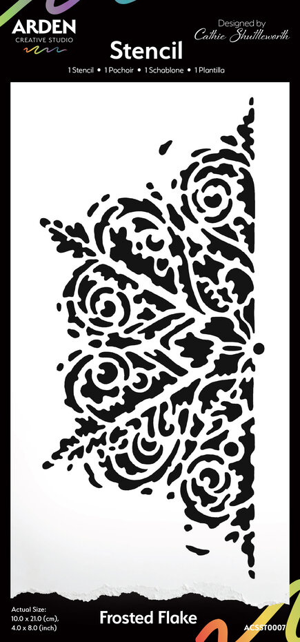 ACSST0007 Frosted Flake 4x8 Inch Stencil