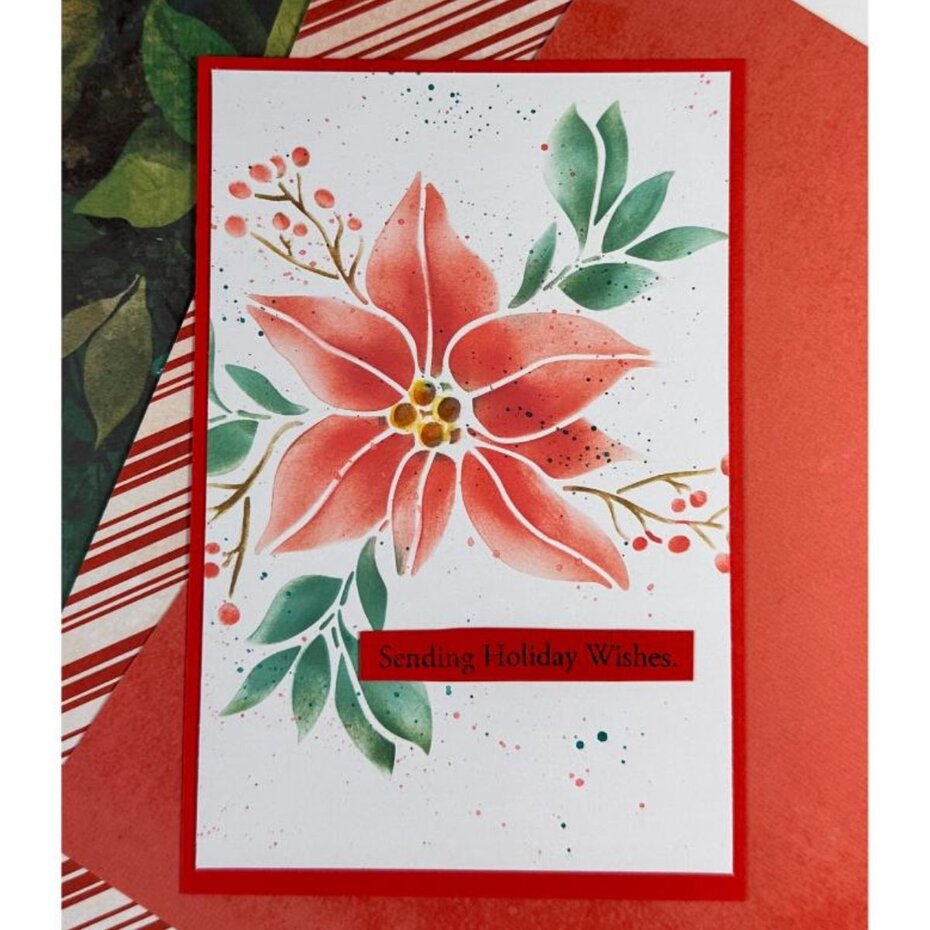 ACSST0008 Maker Series 6x8 Inch Stencil Seasonal Bloom