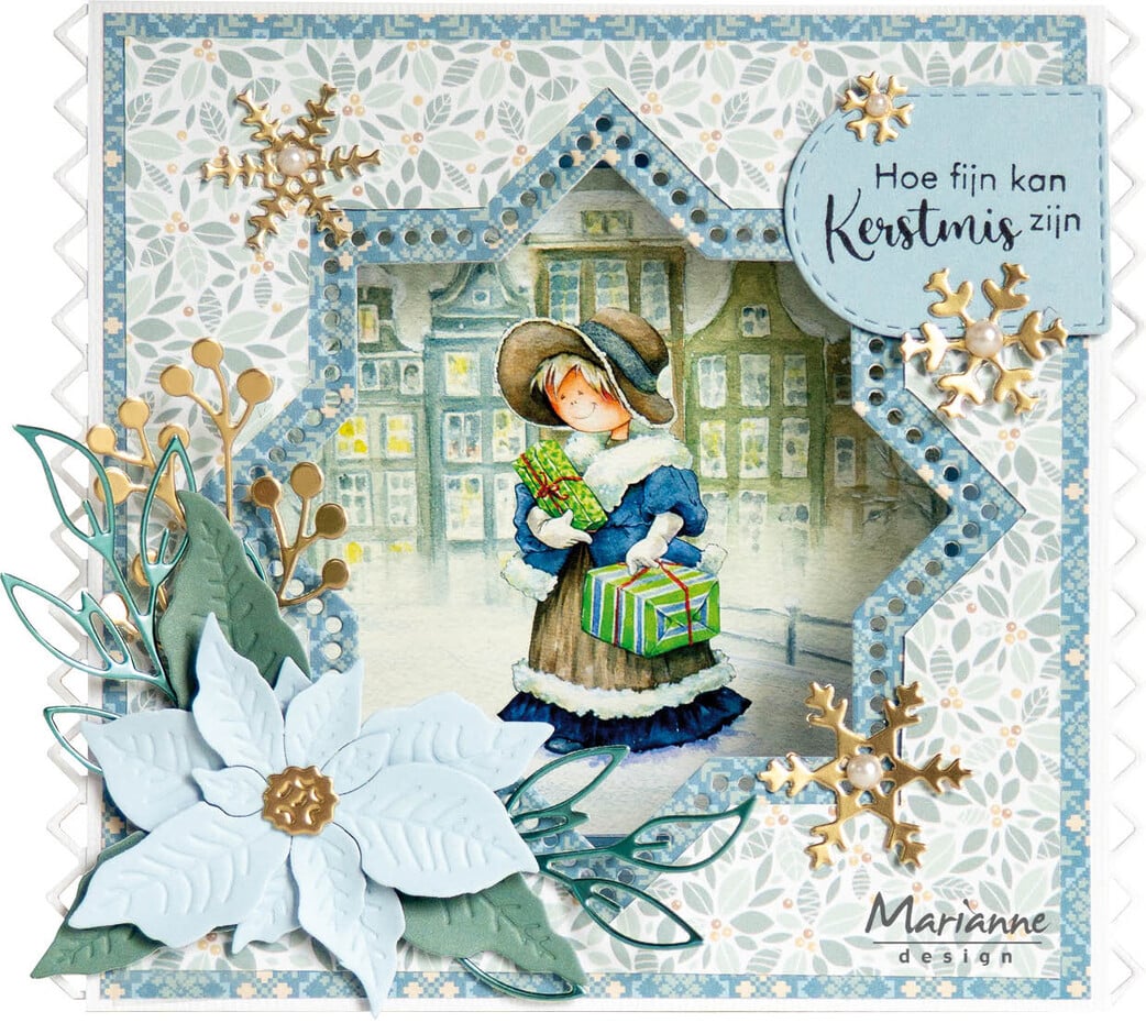 CR1700 Metal Die Marianne Design - CrafTables -Punch die XL Ice Crystals