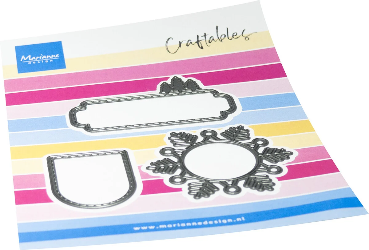 CR1701 Metal Die Marianne Design - CrafTables -Winter Labels