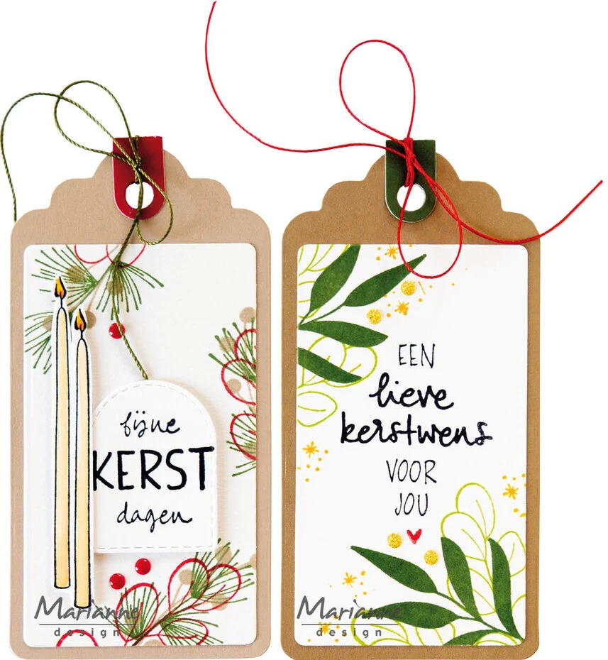 CR1701 Metal Die Marianne Design - CrafTables -Winter Labels