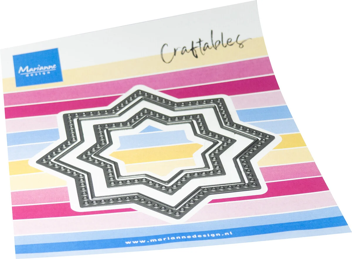CR1702 Metal Die Marianne Design - CrafTables -Open Star set