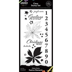 ACSCS0013 Maker Series 4x8 Inch Clear Stamp Set Festive Elements