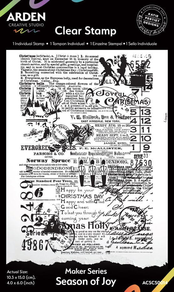 ACSCS0014 Maker Series 4x6 Inch Clear Stamp Set Season of Joy
