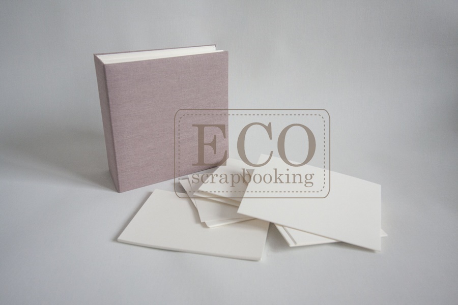 ECO-BAZ-03KL Album BAZYliszek cream - 162x165mm - LILAC cover 6 pages