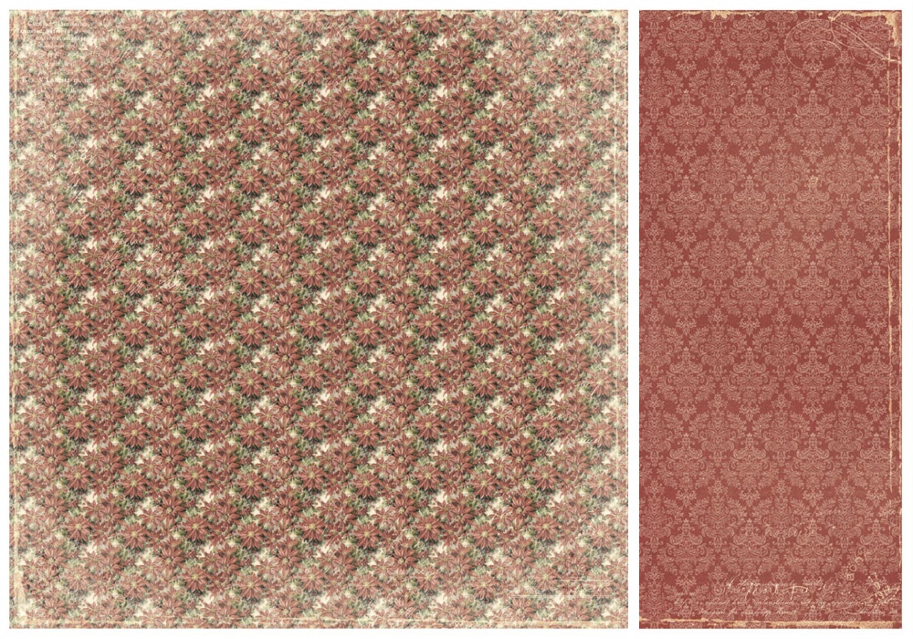 PD1703 Papier dwustronny -Christmas flower - Waiting for Santa II
