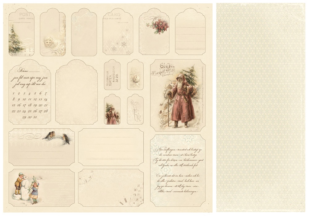 PD1712 Papier dwustronny-Tags - Waiting for Santa II