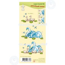 55.7323 Leane Creatief Acrylic Stamp - Swan family