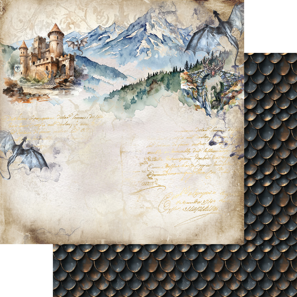 AA-LOD-08 Alchemy of Art - 8x8'' - A SET OF PAPERS 20,3x20,3cm The Legends of the Dragons