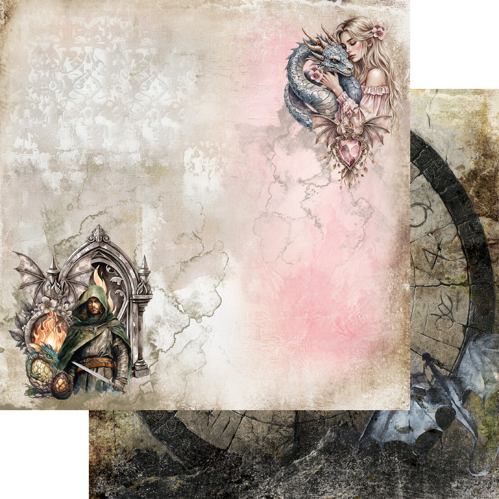 AA-LOD-08 Alchemy of Art - 8x8'' - A SET OF PAPERS 20,3x20,3cm The Legends of the Dragons
