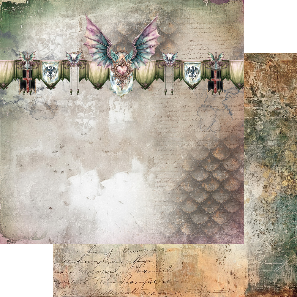 AA-LOD-08 Alchemy of Art - 8x8'' - A SET OF PAPERS 20,3x20,3cm The Legends of the Dragons