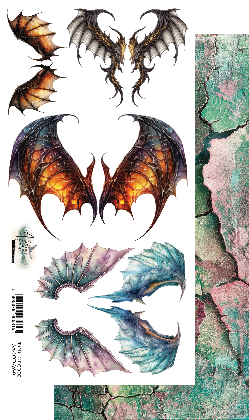 AA-LOD-W-01 Paper sheet 6x12'' The Legends of the Dragons