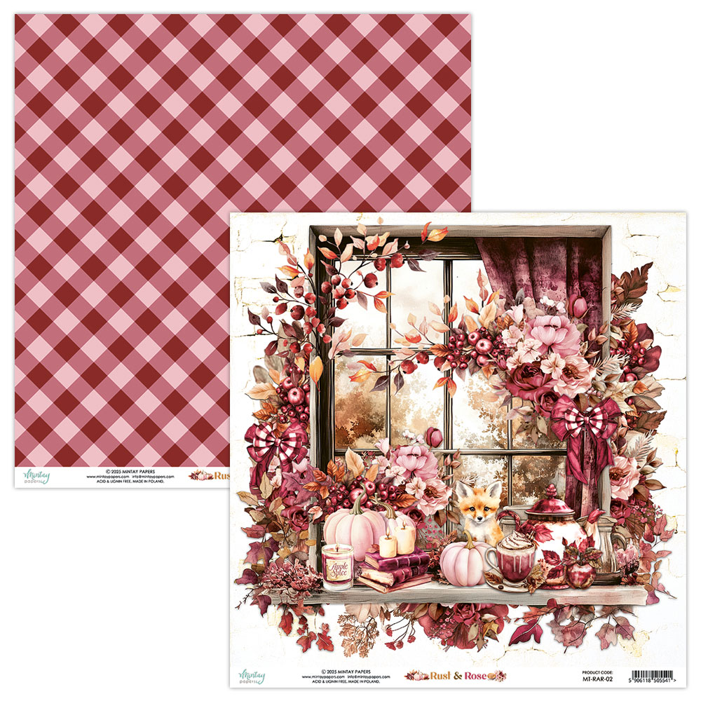 MT-RAR-07 RUST & ROSE - paper set 30.5x30.5cm