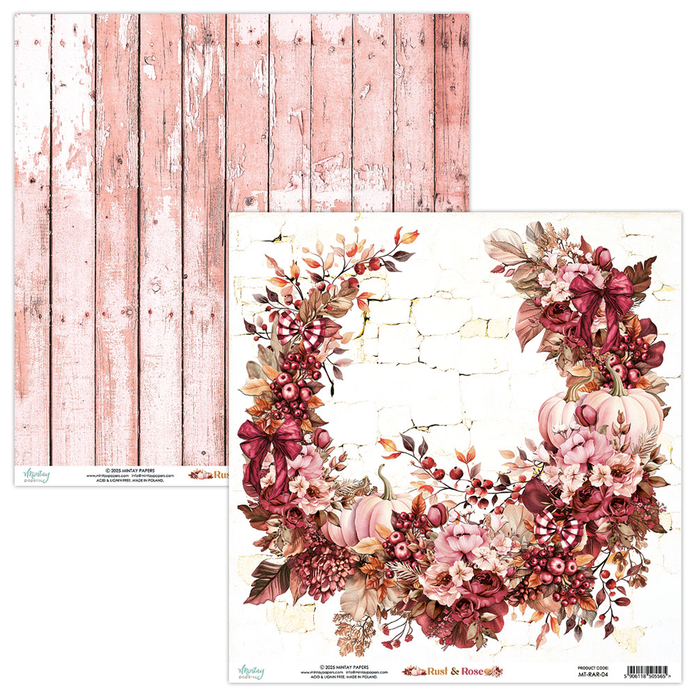 MT-RAR-07 RUST & ROSE - paper set 30.5x30.5cm