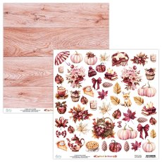 MT-RAR-09 RUST & ROSE-double-sided paper with elements 30.5x30.5cm