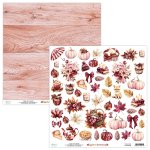 MT-RAR-09 RUST & ROSE-double-sided paper with elements 30.5x30.5cm