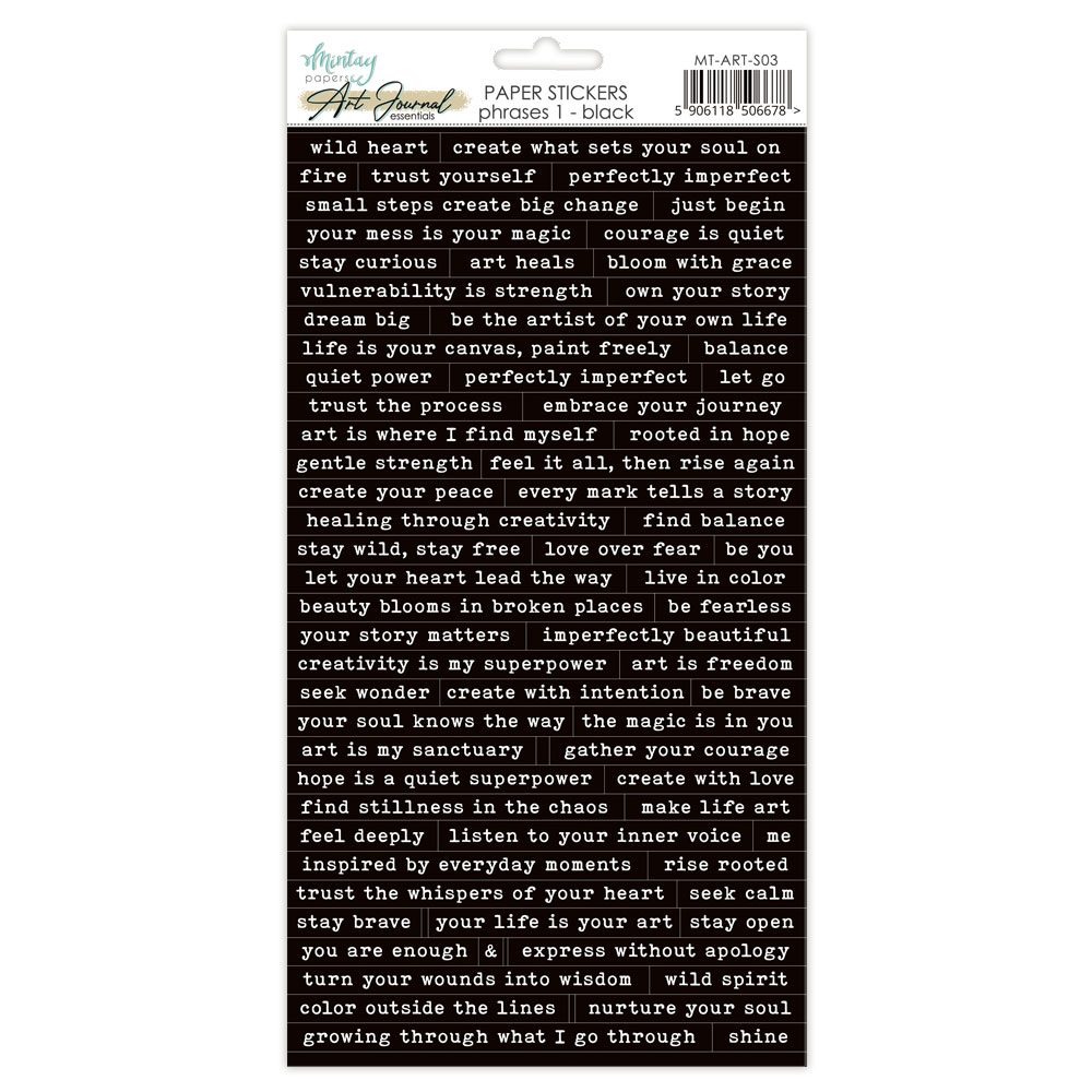 MT-ART-S03 Art Journal - Phrases 1- Paper stickers - MINTAY