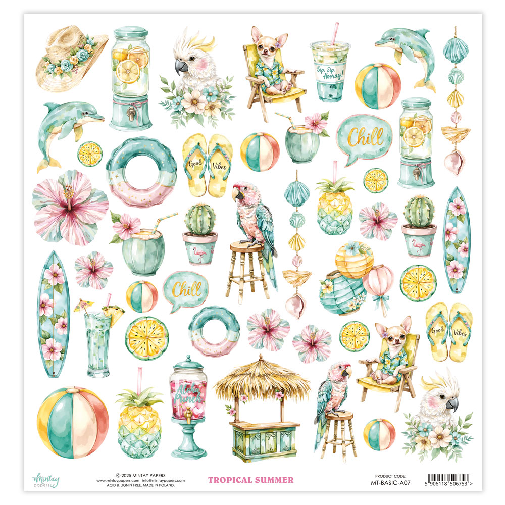 MT-BASIC-A07 Sheet 30.5 x 30.5 cm with elements to cut