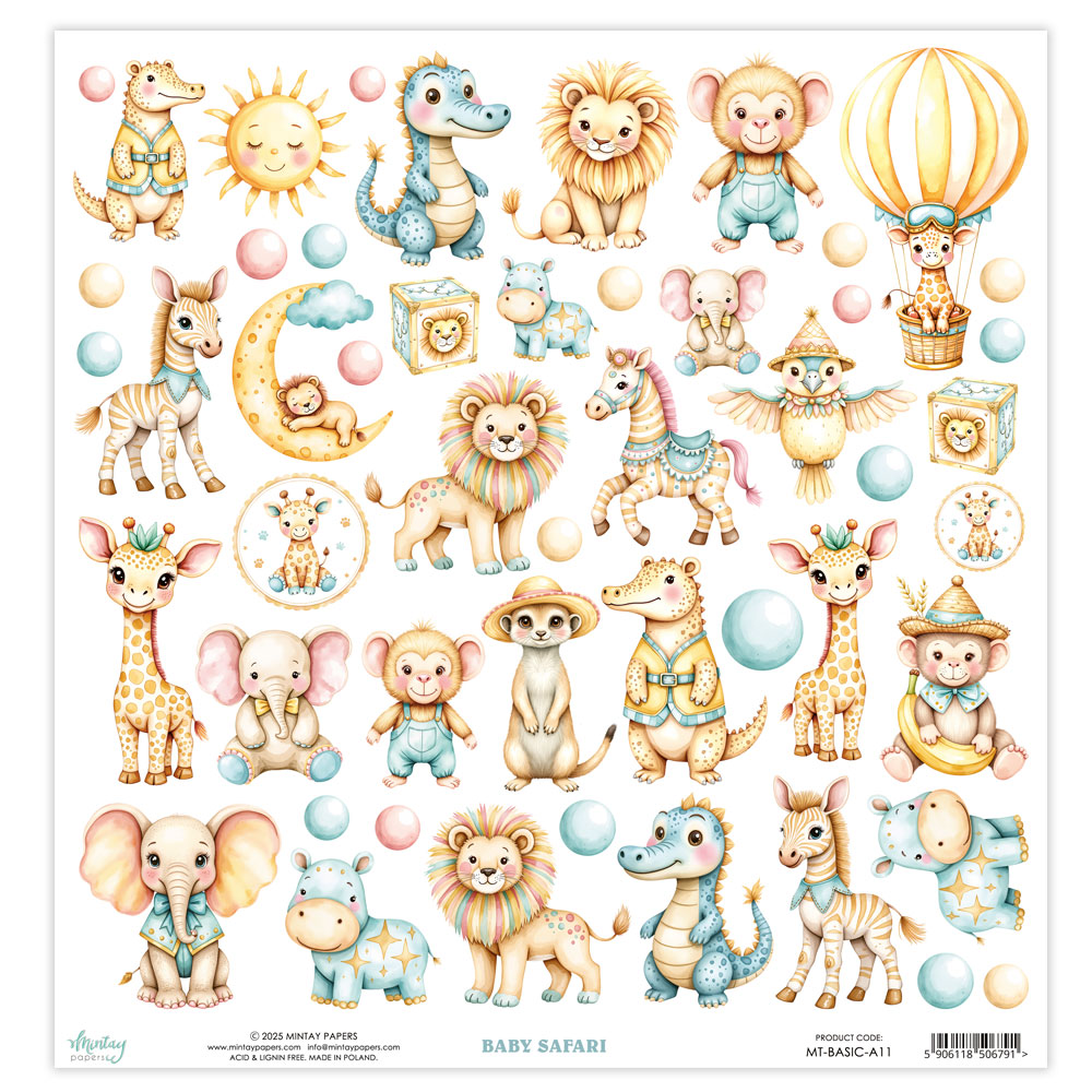 MT-BASIC-A11 Sheet 30.5 x 30.5 cm with elements to cut