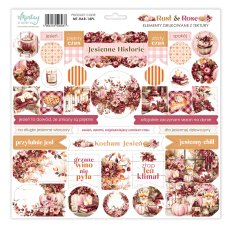 MT-RAR-14PL RUST & ROSE- Paper stickers - Berrmata elements - PL version