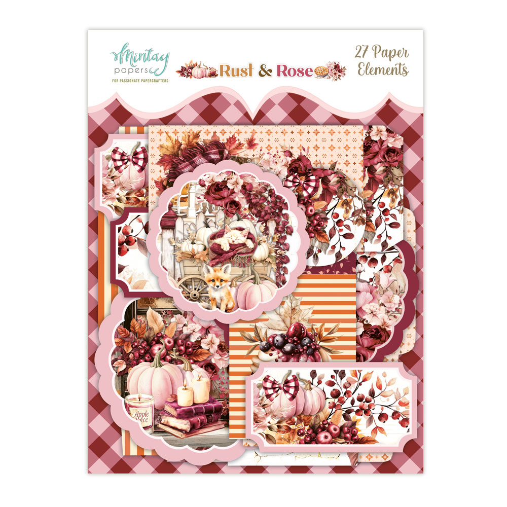 MT-RAR-LSCE RUST & ROSE Paper Envelopes and Tags - MINTAY - die cuts